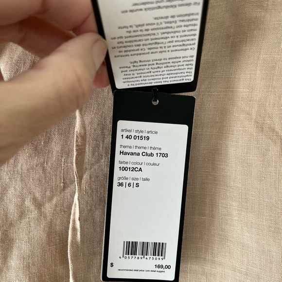 NWT☀️Olsen Pure Linen Natural Straight Leg Pant Trousers - Picture 5 of 10